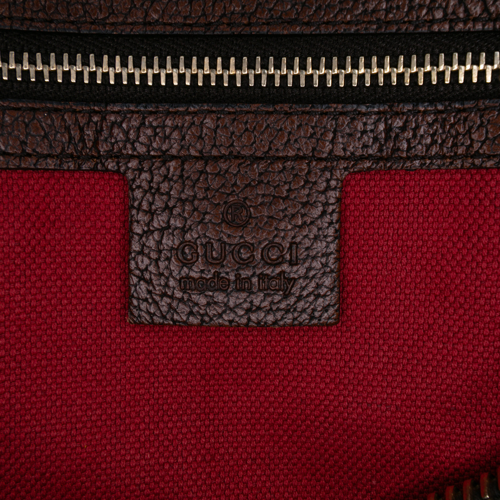 Pre-Loved Gucci Cotton Seventies Web Boston Bag - Picture 5 of 11